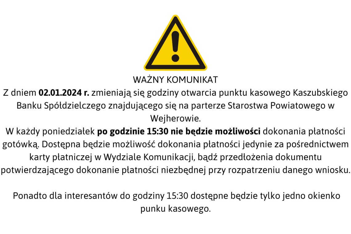 Ważny Komunikat