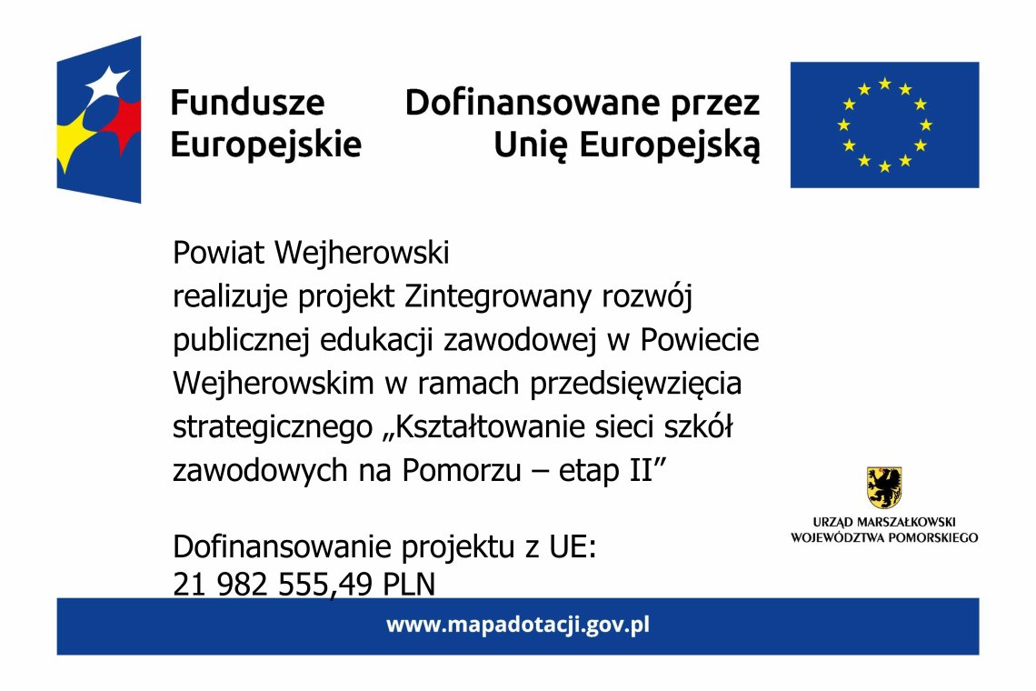 Rusza projekt Powiatu Wejherowskiego w ramach przedsięwzięcia strategicznego „Kształtowanie sieci szkół zawodowych na Pomorzu – etap II”