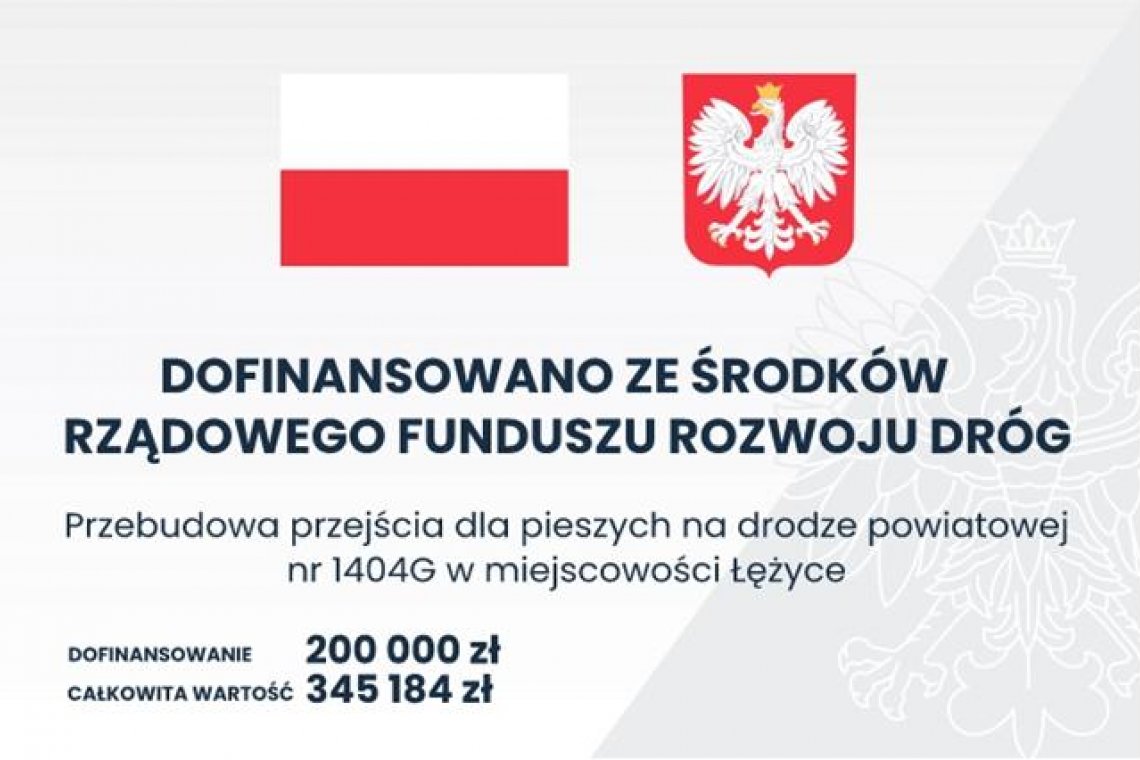 Przebudowa przejścia dla pieszych na drodze powiatowej nr 1404G w miejscowości Łężyce