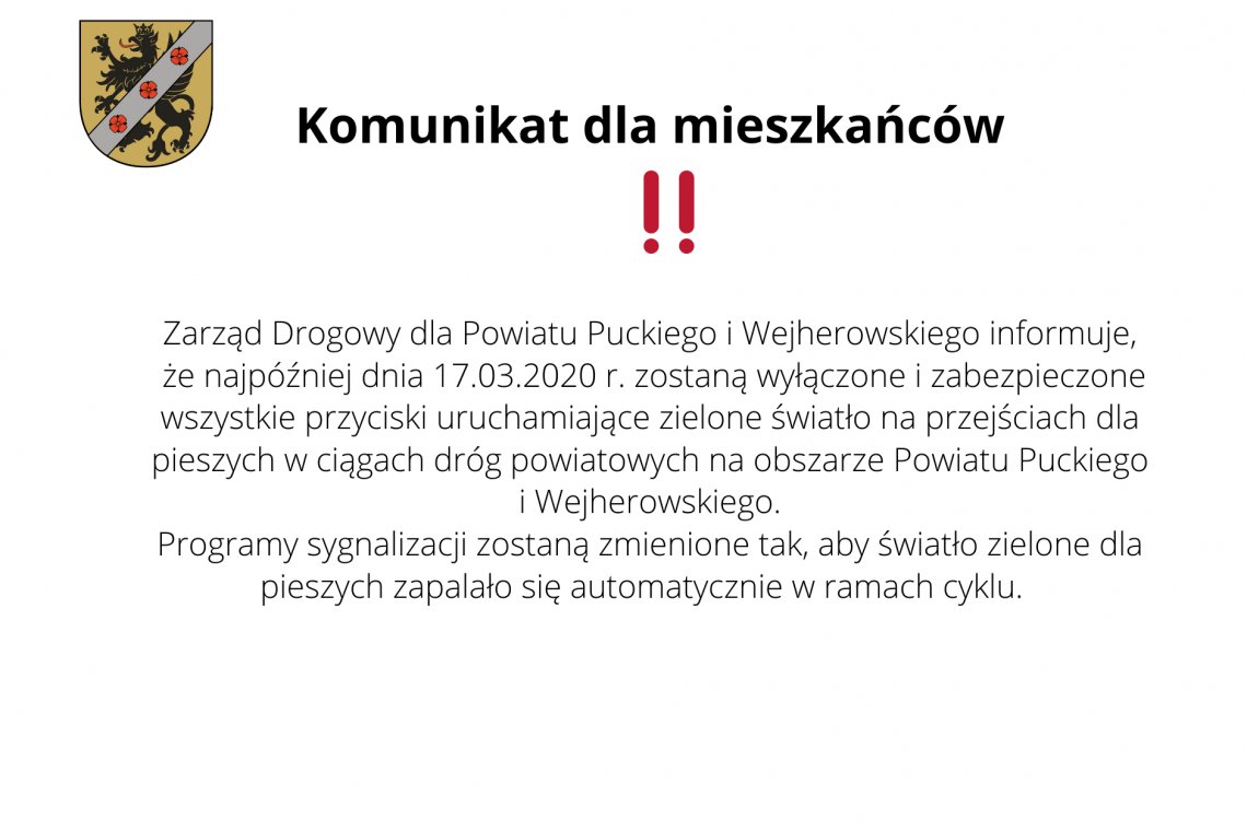 Komunikat dla mieszkańców